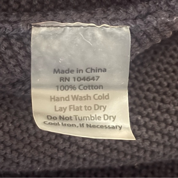 Kinross Cardigan Sweater Womens Large Snap Buttons Black 100% Cotton Chunky Knit - Picture 4 of 7